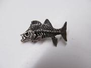 Pewter ~ Striped Bass Skeleton Fish ~ Lapel Pin Brooch ~ S146