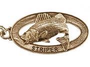 Pewter ~ Striped Bass Leaping Keychain ~ SK052
