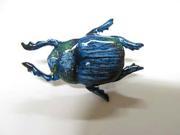 Painted ~ Beetle Blue ~ Lapel Pin Brooch ~ AP035A