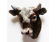 Painted ~ Bull Head ~ Lapel Pin Brooch ~ MP198A