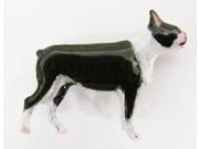 Painted ~ Full Body Boston Terrier ~ Lapel Pin Brooch ~ DP334F