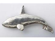 Pewter ~ Orca ~ Killer Whale Female ~ Lapel Pin Brooch ~ M073
