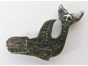 Pewter ~ First People Native Orca ~ Lapel Pin Brooch ~ M075