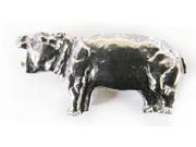 Pewter ~ Hippopotamus Full Body ~ Lapel Pin Brooch ~ M100F