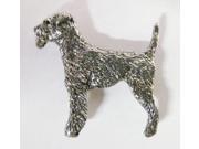 Pewter ~ Full Body Airedale ~ Lapel Pin Brooch ~ D302F