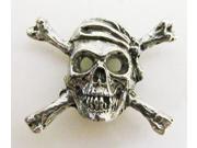 Pewter ~ Skull Crossbones ~ Lapel Pin Brooch ~ A167