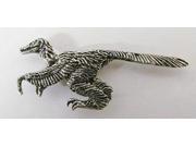 Pewter ~ Feathered Velociraptor ~ Lapel Pin Brooch ~ A189