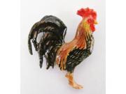 Painted ~ Rooster ~ Lapel Pin Brooch ~ BP100