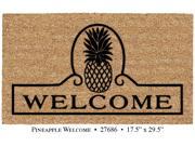 DeCoir Natural Fiber Weather Resistant 18? x 30? Pineapple Welcome Entrance Door Mat