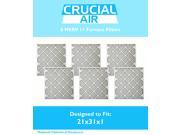 6 MERV 11 Allergen Air Furnace Filters 21x23x1