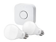 Philips 455303 Hue White Starter A19 Kit 2nd Generation Works with Alexa Bulb