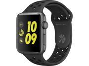 Apple - Apple Watch Nike+ 38mm Space Gray Aluminum Case Anthracite/Black Nike Sport Band - Space Gray Aluminum Smart Smartwatch for iPhone Nike Plus MQ162LL/A +