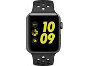 Apple - Apple Watch Nike+ 38mm Space Gray Aluminum Case Anthracite/Black Nike Sport Band - Space Gray Aluminum Smart Smartwatch for iPhone Nike Plus MQ162LL/A +