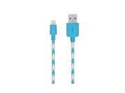 Verizon Braided Lightning Charge and Sync Cable for Apple iPhone 6 iPad Air iPad Pro iPhone Blue White