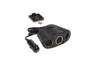 Wireless Solutions Vehicle Cigarette Lighter Power Adapter 3 Sockets 4 Cord