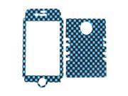 Cell Armor Rocker Series Snap On Case for Apple iPhone 4G 3D Embossed Blue Black Checkers