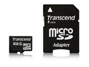 Transcend 4 GB Micro SDHC Class 2 Flash Memory Card Black
