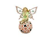 Fairy with Green Dress On Glowing Floral Ball Solar LED
