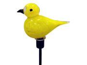 Garden Stake Glass Blown Yellow Bird