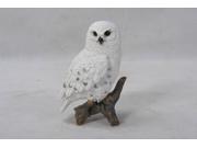 Snowy Owl On Stump Small Statue