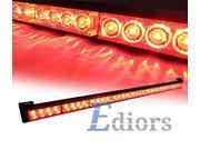 Ediors Vehicle Auto Truck 35.5 LED Hazard Traffic Adviser Advising Emergency Warning Tow Strobe Light Bar With Suction Cup Red