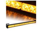 Ediors 27 24 LED 6 Light Head Amber Yellow 13 Mode Traffic Advisor Emergency Warning Security Light Bar With On Off Switch