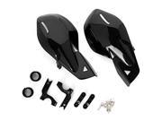 Ediors One Pair Black Plastic Motorcycle Hand Guard Handguards Fits 7 8