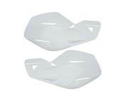 Ediors One Pair White Plastic Motorcycle Hand Guard Handguards Fits 7 8
