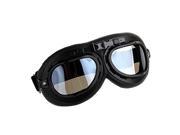 Ediors WWII RAF Vintage Pilot Helmet Goggles Sun UV Black Frame Clear Lens