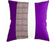 Avarada Striped Crepe Throw Pillow Cover Decorative Sofa Couch Cushion Cover Zippered 16x16 Inch 40x40 cm Purple White
