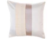 Avarada Striped Crepe Throw Pillow Cover Decorative Sofa Couch Cushion Cover Zippered 16x16 Inch 40x40 cm White Ivory