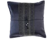Avarada Striped Crepe Throw Pillow Cover Decorative Sofa Couch Cushion Cover Zippered 16x16 Inch 40x40 cm Black