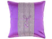 Avarada Striped Crepe Throw Pillow Cover Decorative Sofa Couch Cushion Cover Zippered 16x16 Inch 40x40 cm Purple