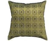 Avarada Circular Twinkle Checkered Throw Pillow Cover Decorative Sofa Couch Cushion Cover Zippered 16x16 Inch 40x40 cm Green