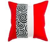Avarada Striped Spiral Throw Pillow Cover Decorative Sofa Couch Cushion Cover Zippered 16x16 Inch 40x40 cm Red White