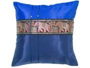 Avarada Striped Elephant Throw Pillow Cover Decorative Sofa Couch Cushion Cover Zippered 16x16 Inch 40x40 cm Blue