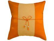 Avarada Striped Crepe Throw Pillow Cover Decorative Sofa Couch Cushion Cover Zippered 16x16 Inch 40x40 cm Orange CP01 009