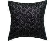 Avarada Rose Twinkle Checkered Throw Pillow Cover Decorative Sofa Couch Cushion Cover Zippered 16x16 Inch 40x40 cm Black