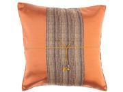 Avarada Striped Crepe Throw Pillow Cover Decorative Sofa Couch Cushion Cover Zippered 16x16 Inch 40x40 cm Cooper Brown