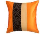 Avarada Striped Spiral Throw Pillow Cover Decorative Sofa Couch Cushion Cover Zippered 16x16 Inch 40x40 cm Orange