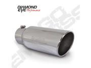 Diamond Eye Stainless Steel Angled Bolt On Exhaust Tip 4 In 7 Out 18 Long
