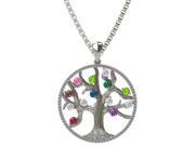 MAMA Silver Tree of Life Mother s Pendant 5 Stone 925 Sterling Silver