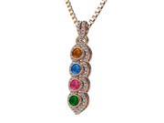 MAMA Halo Tower Mother s Pendant 4 Stone Rose Gold Plated Sterling Silver