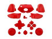 eXtremeRate® Solid Red RT LT RB LB Triggers Bumpers ABXY Guide Dpad Full Buttons Set Kits Mod for Xbox One Controller