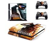 eXtremeRate Battle Fight Hardline Limited Edition Game Theme Protective Vinyl Decal Sticker Cover for Sony PS4 Playstation 4 Dualshock 4 Console with 2 Controll