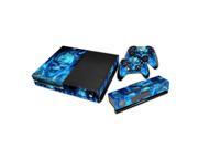 eXtremeRate® Blue Skull Removable Sticker Decal For Xbox One Kinect Console Controller