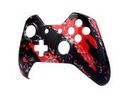 eXtremeRate® Hydro Dipped Red Spatter Custom Front Up Top Shell Case Cover Face Plate Replacement For Microsoft Xbox One Controller