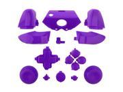 eXtremeRate® Solid Purple RT LT RB LB Triggers Bumpers ABXY Guide Dpad Full Buttons Set Kits Mod for Xbox One Controller