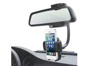 Megadream® Practicle 360 Degree Rotation Car Rearview Mirror Mount Holder for iPhone 6S Plus 6 5S 5C 5 4S 4 3GS Samsung Galaxy S6 Edge Plus S5 S4 S3 Note 5 4 3