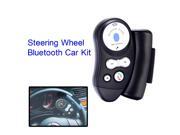 Megadream® Hot Newest steering wheel bluetooth car kit Support Multi point Connections handsfree phone call Built in Microphone And Speaker Black